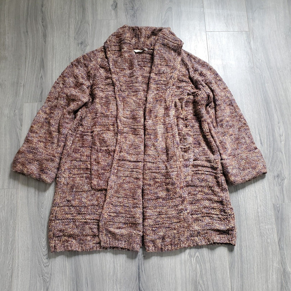 Soft Surroundings Cardigan Sweater Size 2X Brown Chunky Knit Casual Earth Witch - Picture 1 of 6